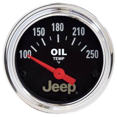 AutoMeter - AutoMeter 880429 Electric Oil Temperature Gauge 2-1/16" 250F for Jeep