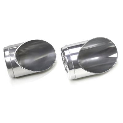 Patriot Exhaust - Patriot Exhaust H3811-1 Exhaust Tail Pipe Turnout Tips 3.5" I/O 4.5" Long Pair