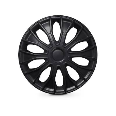 Winjet - Winjet CHB-5086-BP-15 15" Wheel Cover Hubcaps 4Pc Set Black Matte
