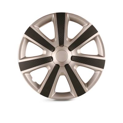 Winjet - Winjet CHB-5085-AM-16 16" Wheel Cover Hubcaps 4Pc Silver & Mould Texture