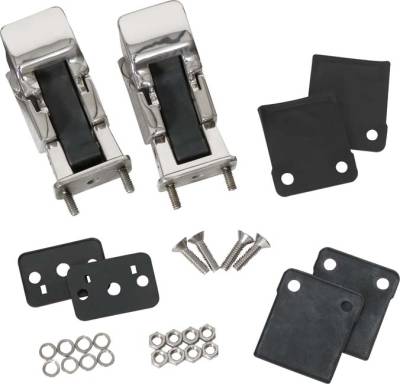 Kentrol - Kentrol 30563 Polished Hood Catch Pair TJ-Style for 42-95 Jeep CJ & Wrangler YJ