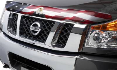 Husky Liners - Husky Liners 2818402 Eagle American Flag Bug Shield Hood Protector