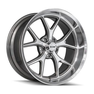 Ridler Wheels - Ridler Wheels 661 Series 18x9.5 5x5.0 0mm Gloss Gray/Machined 661-8973GGD