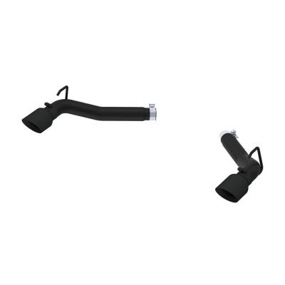 MBRP Exhaust - MBRP S7019BLK Blk 3" Axle-Back Bypass Dual RR Exit w/o Muffler for 10-15 Camaro