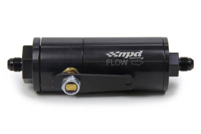 MPD RACING - MPD RACING MPD72306 Fuel Filter Short -6 w/Shut Off 30 Micron