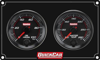 QUICKCAR RACING PRODUCTS - QuickCar Racing Products QRP69-2001 Redline 2 Gauge Panel OP/WT