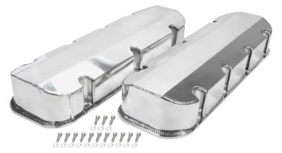 Allstar Performance - Allstar Performance ALL26176 Valve Covers BBC Fab Aluminum w/o Holes
