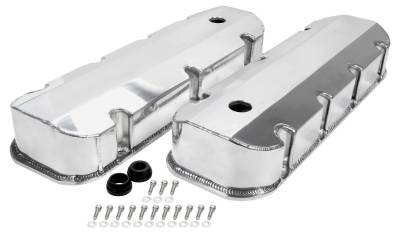 Allstar Performance - Allstar Performance ALL26177 Valve Covers BBC Fab Aluminum w/Holes