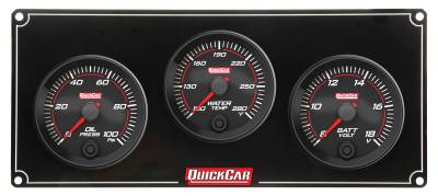 QUICKCAR RACING PRODUCTS - QuickCar Racing Products QRP69-3017 Redline 3 Gauge Panel OP/WT/VOLT