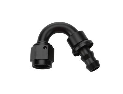 Allstar Performance - Allstar Performance ALL49472 Pushlock Hose End Black 150-DEG Elbow -6