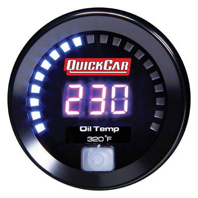 QUICKCAR RACING PRODUCTS - QuickCar Racing Products QRP67-009 Digital Oil Temperature Gauge 100-320