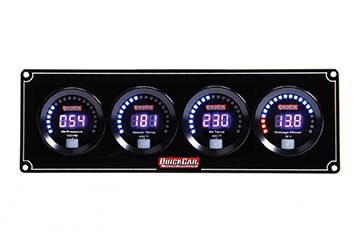 QUICKCAR RACING PRODUCTS - QuickCar Racing Products QRP67-4027 Digital 4-Gauge Panel OP/WT/OT/Volts