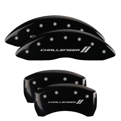 MGP Caliper Covers - MGP Caliper Covers 12162SCL1BK Front/Rear Gloss Black MGP for 11-23 Challenger