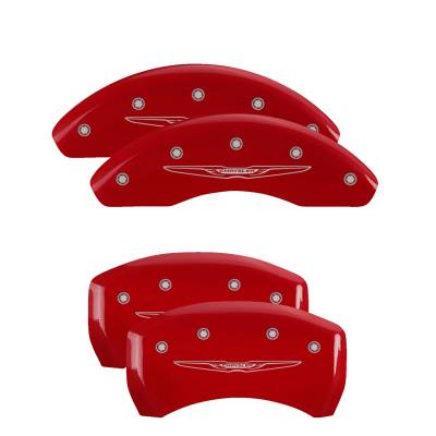 MGP Caliper Covers - MGP Caliper Covers 32022SCW2RD Front/Rear 4Pc Red for Chrysler 200