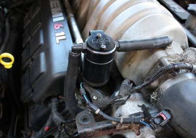 J&L Oil Separator Co - J&L Oil Separator 3.0 Passenger Side Mounted Oil Separator Black 3062P-B