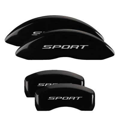 MGP Caliper Covers - MGP Caliper Covers 10252SSP2BK 4Pc Engraved Front/Rear for 20-25 Ford Explorer