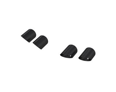 MBRP Exhaust - MBRP T5198BLK Blk Single Wall Angle Cut Quad 4" Tip Cover for 15-25 Mustang