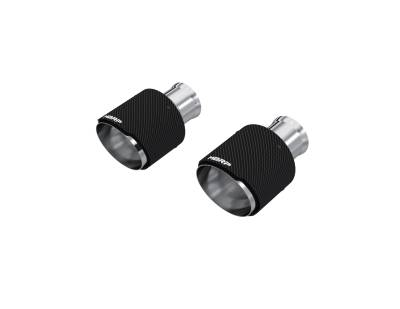 MBRP Exhaust - MBRP T5197CF Dual Wall Angle Cut 5" Out Tip Pair for 15-23 Durango/Charger