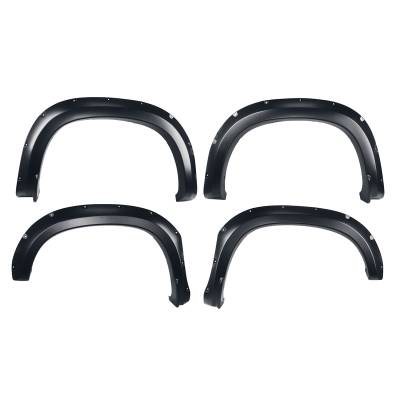 TrailFX - TrailFX TFC3005S Pocket Style Fender Flare Set Black Smooth Paintable Finish