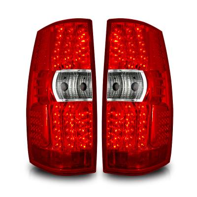 Winjet - Winjet CTWJ-0066-CR Chrome/Red LED Taillights for 07-13 Chevy/Tahoe