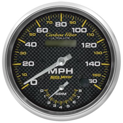 AutoMeter - AutoMeter 4878 Carbon FiberTach/Speedometer Combo 8000RPM/160MPH 5"