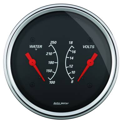 AutoMeter - AutoMeter 1430 Designer Black Water Temperature Gauge 100-250 F/8-18V 3-3/8"