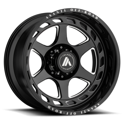 Asanti - Asanti Wheels AB816 ANVIL 20x10 6x5.5 -18mm Black/Milled AB816-201068GB18N
