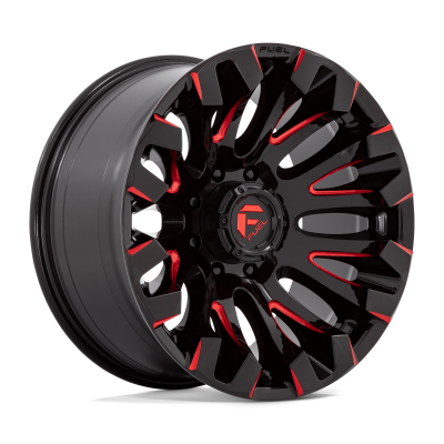 Fuel 1PC - Fuel Off Road D82920001747 D829 QUAKE 20x10 8x170 -18mm Gloss Black/Milled Red