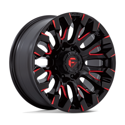 Fuel 1PC - Fuel Off Road D829 QUAKE 20x9 8x180 1mm Gloss Black/Milled Red D82920901850