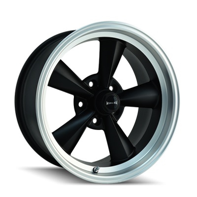 Ridler Wheels - Ridler Wheels 675 Series 17x8 5x4.75 0mm Matte Black/Machined 675-7861MB