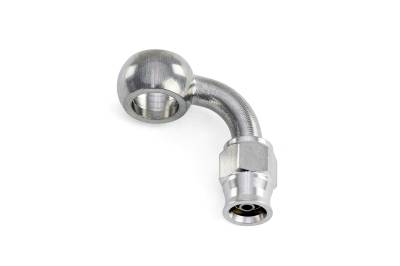 HPS Performance - HPS 350-9003SSB Compression Hose End To -3AN Female w/10mm Banjo PTFE SS 90-DEG