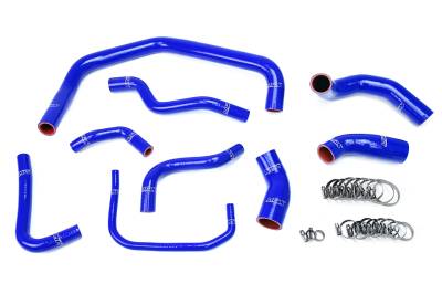 HPS Performance - HPS 57-1728-BLUE Blue Radiator Coolant Hose Kit for 03-04 Ford Mustang SVT