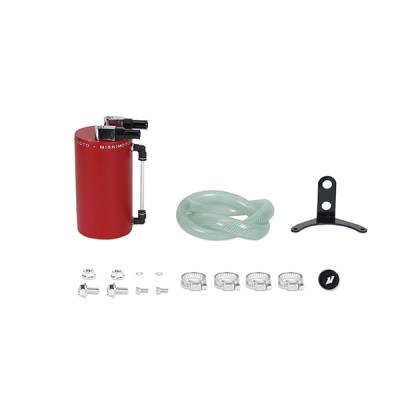 Mishimoto - Mishimoto MMOCC-LAWRD Aluminum Oil Catch Can Large Wrinkle Red