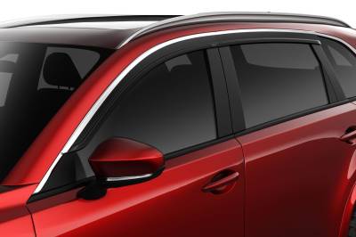 Husky Liners - Husky Liners 2884071 Low Profile Ventvisor Deflector Smoke w/Chrome Trim Outside