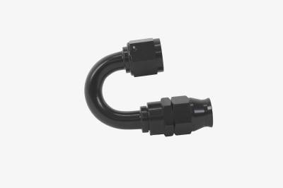 Aeromotive Fuel System - Aeromotive 15363 -8 AN 180-Degree PTFE Hose Fitting Black Anodized Aluminum