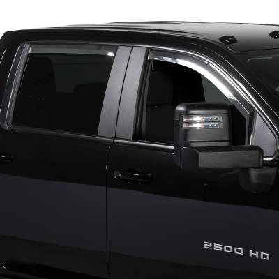 Putco - Putco 480442 Chrome Window Deflectors for 14-19 Silverado/Sierra Double Cab-4