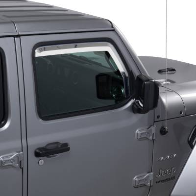 Putco - Putco 480220 Chrome Window Deflectors for 20-25 Gladiator 18-25 Wrangler JL