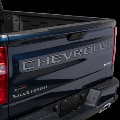 Putco - Putco 55551BPGM Tailgate Letters Black for 19-25 Silverado