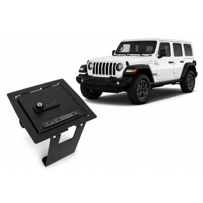 Black Horse Off Road - Black Horse ASJW01 Black Center Console Safe for Jeep Wrangler JL & Gladiator