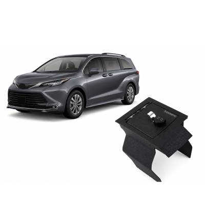 Black Horse Off Road - Black Horse ASTS01 Black Center Console Safe for 21-23 Toyota Sienna