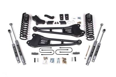 BDS Suspension - BDS Suspension BDS1794H 4" FOX Radius Arm 3" Rear Block for 13-18 RAM 3500 4WD