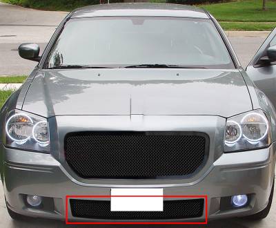 APS - APS Wire Mesh Bumper Grille Black for 05-07 Dodge Magnum GR04GEC16H