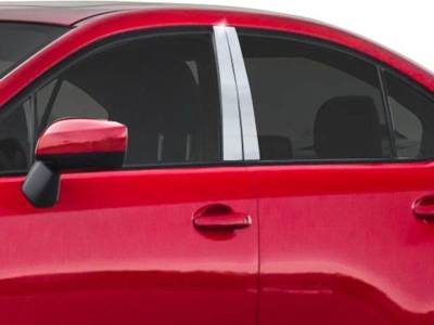Quality Automotive Accessories - QAA PP15410 4Pc Stainless Steel Pillar Trim for 15-20 Subaru WRX