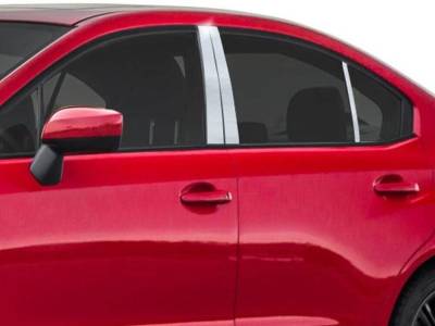 Quality Automotive Accessories - QAA PP15411 6Pc Stainless Steel Pillar Trim for 15-20 Subaru WRX
