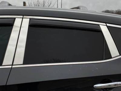 Quality Automotive Accessories - QAA PP15591 6Pc Stainless Steel Pillar Trim for 15-24 Nissan Murano