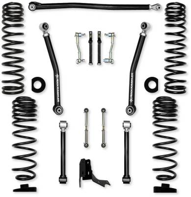 Rock Krawler - Rock Krawler JT30OS 3.0" Overland Mid Arm Lift Kit for Jeep Gladiator JT Gas