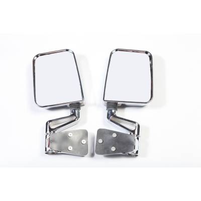 Rugged Ridge - Rugged Ridge 11018.01 Door Mirror Kit Dual Focus Chrome for 87-02 Wrangler YJ/TJ