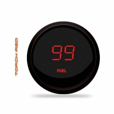 Intellitronix - Intellitronix M9016R LED Digital Fuel Gauge 2-1/16" 0 To 99 % Black Red