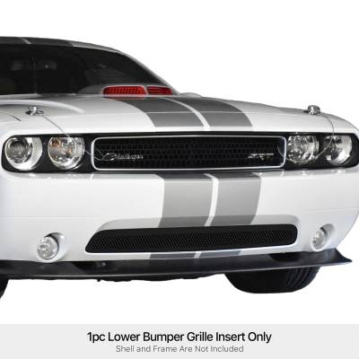 APS - APS Wire Mesh Bumper Grille Black for 11-14 Dodge Challenger GR04GFI18H