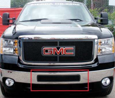APS - APS Wire Mesh Bumper Grille Black 11-14 GMC Sierra 2500/3500 GR07GFH35H